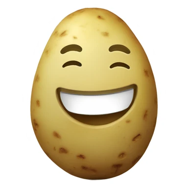 Happy round potato sticker