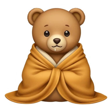 Teddy bear wrapped in a blanket  sticker