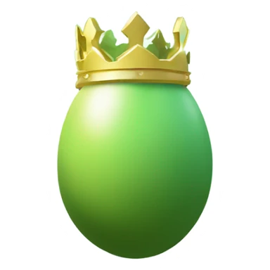 dofus game egg green with crown sticker