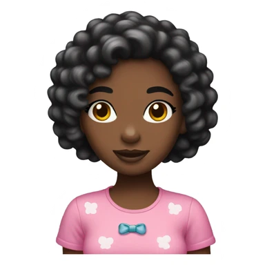 A black hello kitty  girl sticker