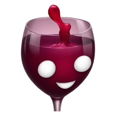 Red wine heart sticker
