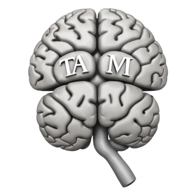 Brain that says "TAM" on it sticker