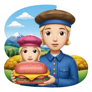  SPAM meat jeff koons style sculpture art french portrait landscape  sticker