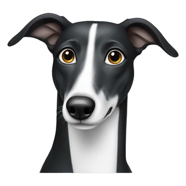 Black and white greyhound sticker