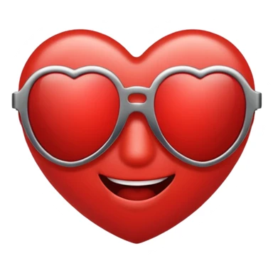 серце в окулярах веселе sticker