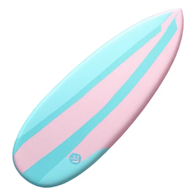 cute light pink and light blue surfboard sticker