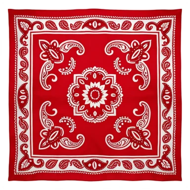 Red paisley bandana sticker