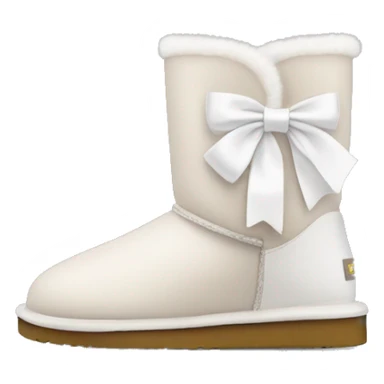 Ugg boots with cute white dainty bows sticker