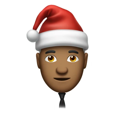 Mafioso man with Christmas hat sticker