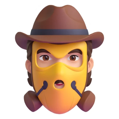 Arthur Morgan with a mask sticker
