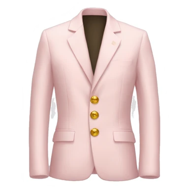 Pale pink blazer gold buttons sticker