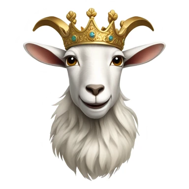 cool goat with a crown sticker