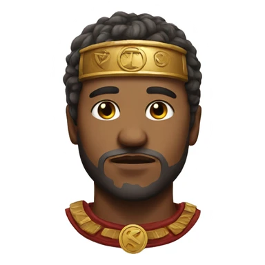 face with roman symbol on the forehead sticker