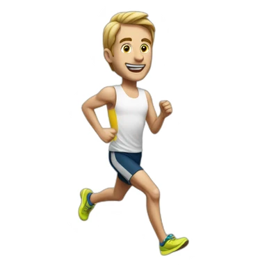 Whit man runnig marathon sticker