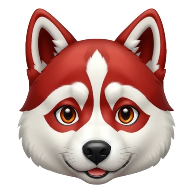 Red white black husky sticker