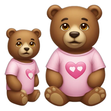 bear in love with boanca shirt sticker