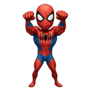 spider-man showing muscles sticker