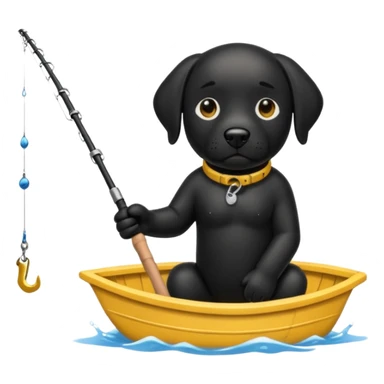Black lab fishing sticker