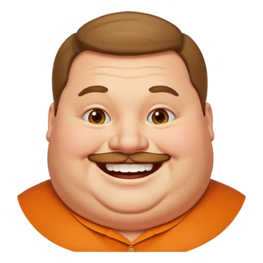 fat happy man smiling cheerful sticker