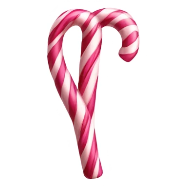 Pink candy cane heart sticker