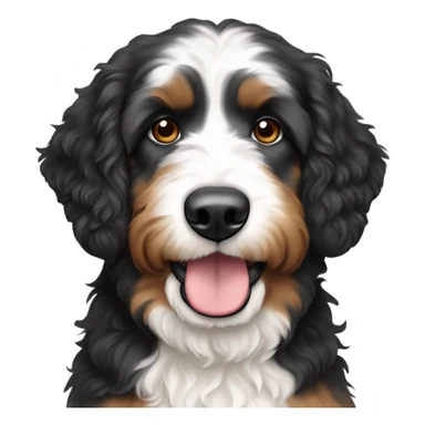 Bernedoodle tri color sticker