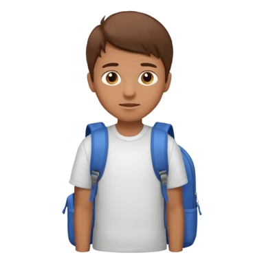 a student boy with the backpack sticker