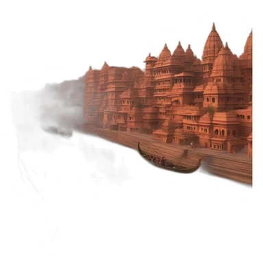 Banaras city river sticker