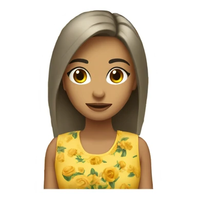 Ragazza con vestito fiori sticker