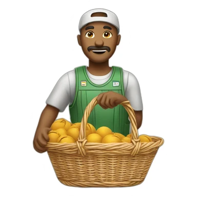 basket man sticker