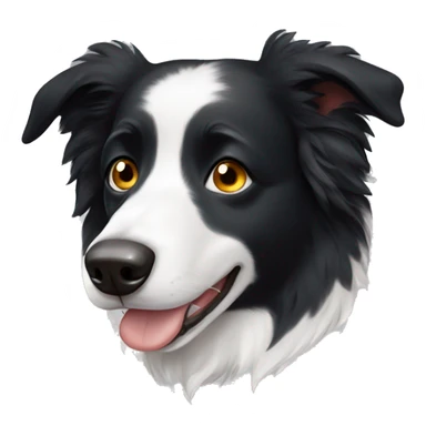 Border collie with one eye black sticker