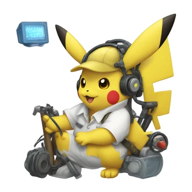 Pikachu ingeniero electrico sticker