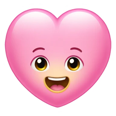 pink kawaii cute heart emoji sticker