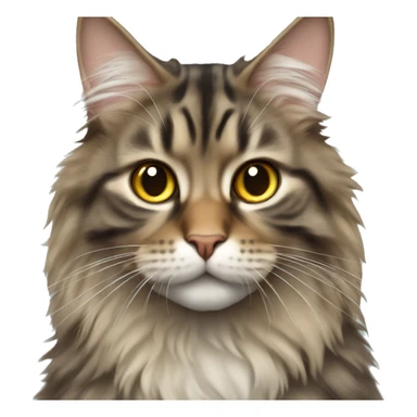 emoji de whatsapp de un gato mainecoon sticker