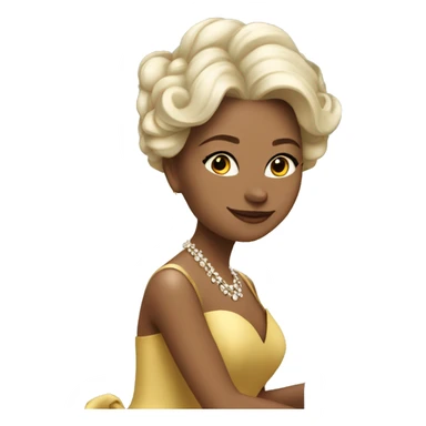 elegant lady in a classy dress playing the grand piano sticker