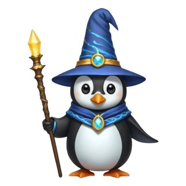 Penguin Wizard sticker