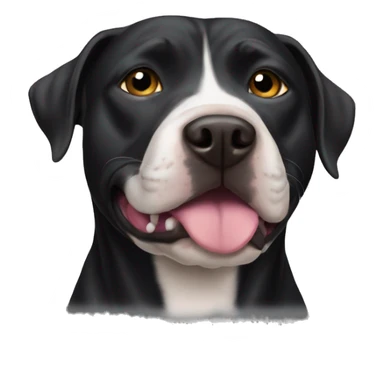 Black dog pitbull lab mix sticker
