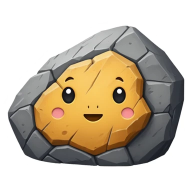 Make a rock emoji without a face sticker