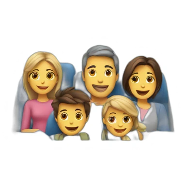 family-in-a-plane-window sticker