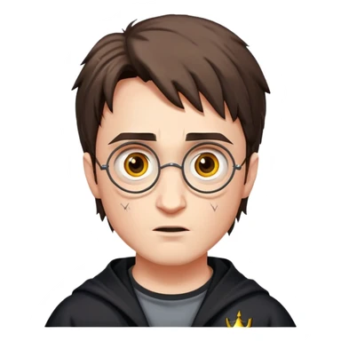 Harry Potter with a lightning scar in the middle of the forehead sticker