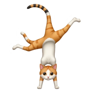 Cat doing handstands  sticker