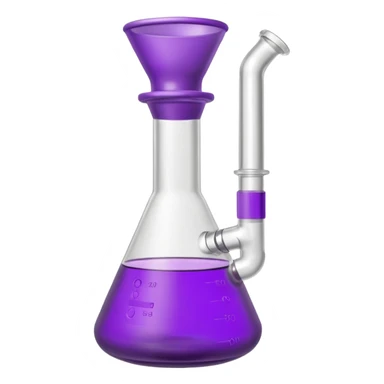 Purple Beaker Shaped Bong  sticker