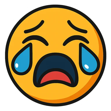 funny crying emoji sticker
