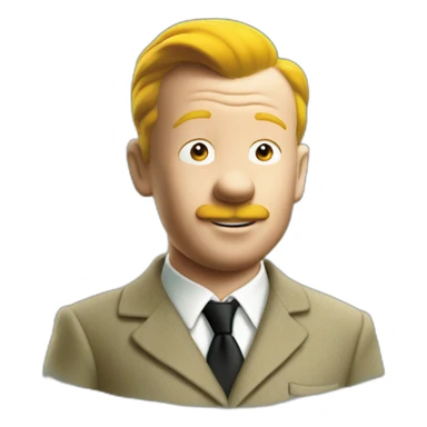 Tintin with much money sticker