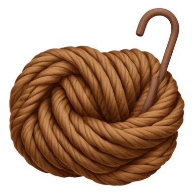 brown yarn on a bobbin sticker