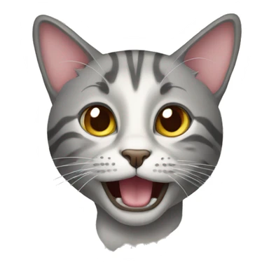 cat with its mouth firmly open sticker