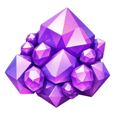 Purple vaporwave gem cluster sticker