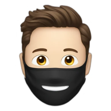 elon musk with a mask sticker