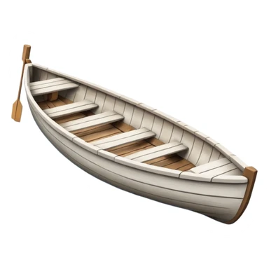 white rowing boat sticker