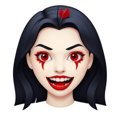 Vampir, Girl, Teeth, Famgs sticker