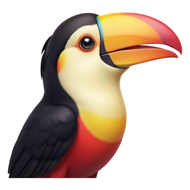 Cinematic Cute Yawning Toucan Portrait Emoji, Head tilted slightly with a dramatic, wide-open yawn, showcasing a colorful, expressive beak and sleepy, half-closed eyes with a relaxed demeanor, Simplified yet irresistibly adorable features, highly detailed, glowing with a soft, cozy tropical glow, high shine, relaxed yet expressive, stylized with a dash of whimsical charm, soft glowing outline, capturing the essence of a drowsy yet affectionate toucan that appears ready to stretch out for a nap! sticker